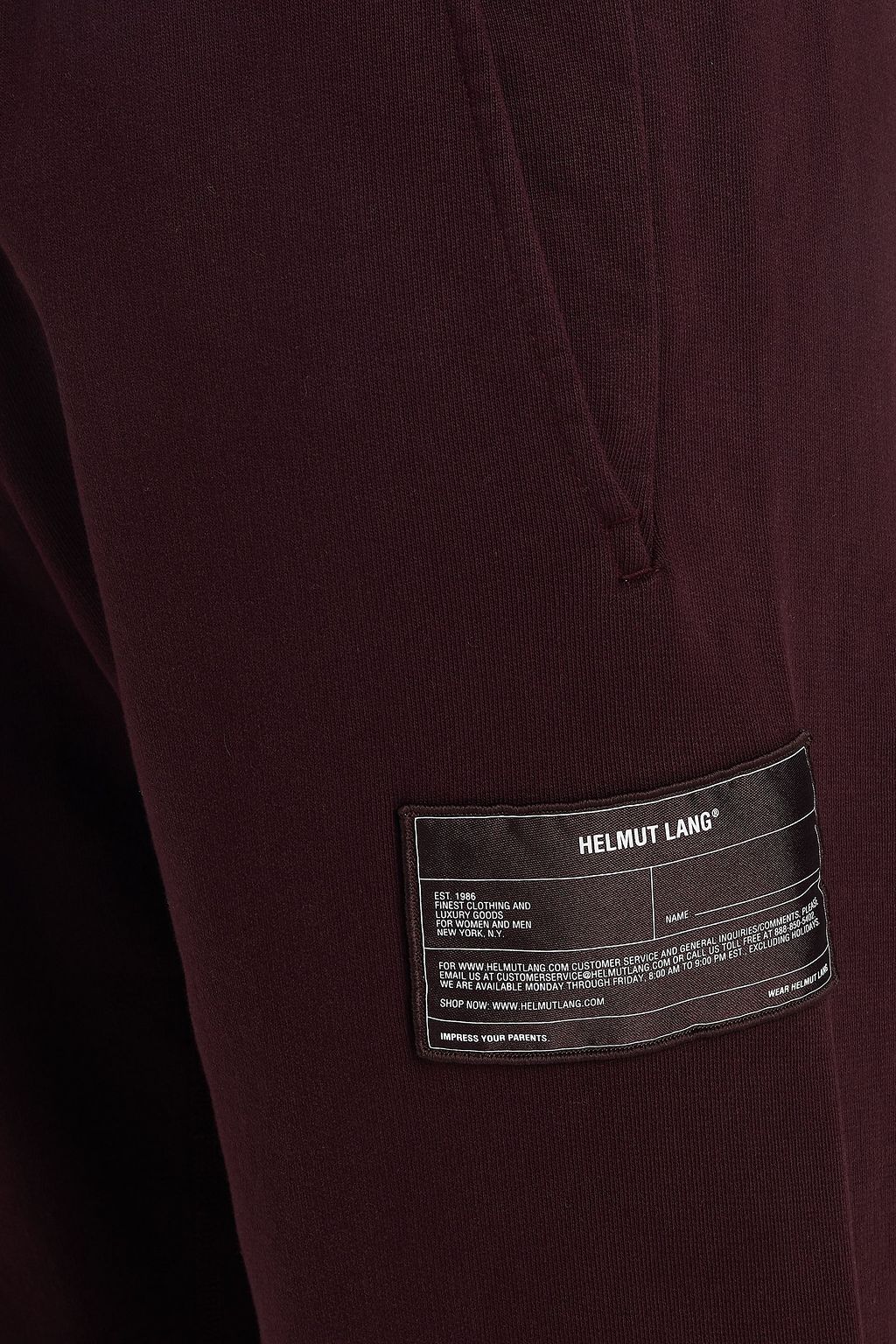 HELMUT LANG Appliquéd French cotton-terry sweatpants