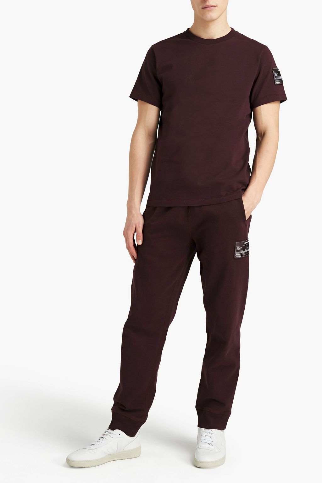 HELMUT LANG Appliquéd French cotton-terry sweatpants