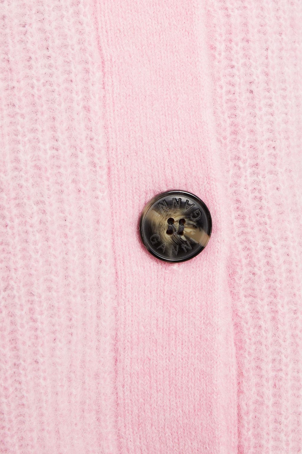 GANNI Mélange knitted cardigan