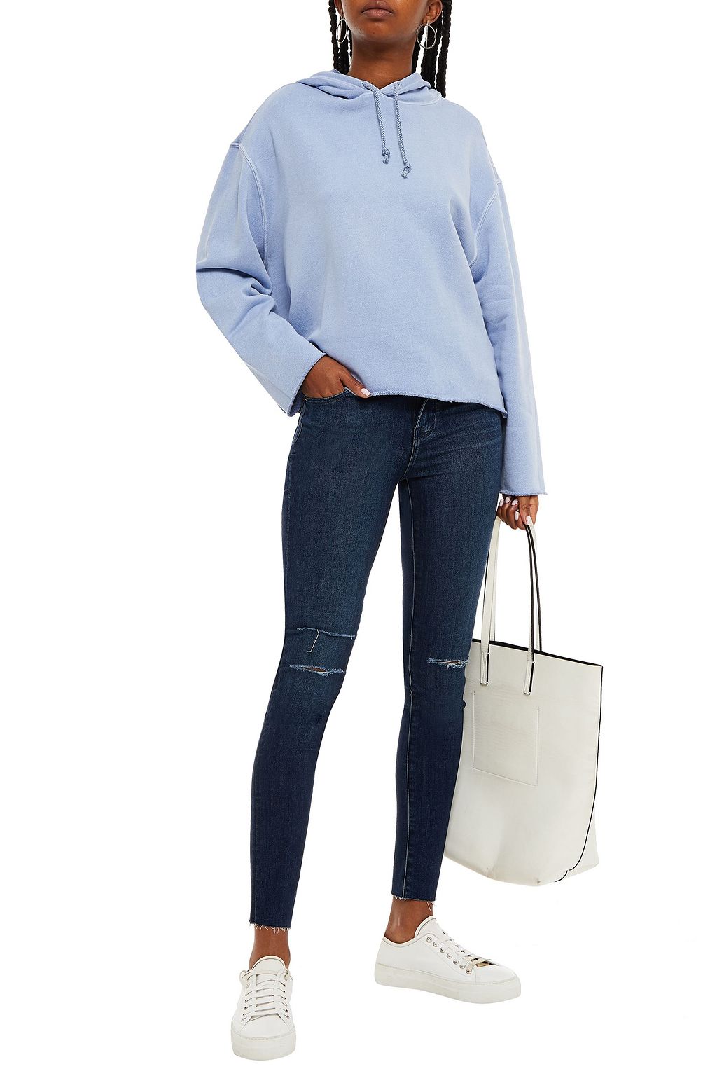 J BRAND Carissa French cotton-terry hoodie