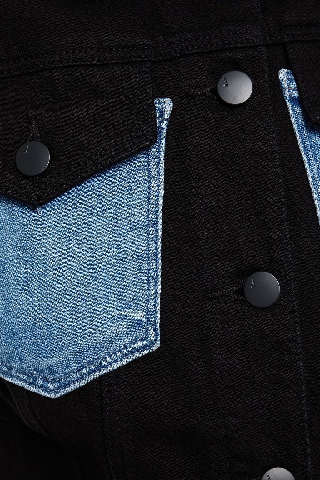 J BRAND Frayed paneled denim jacket