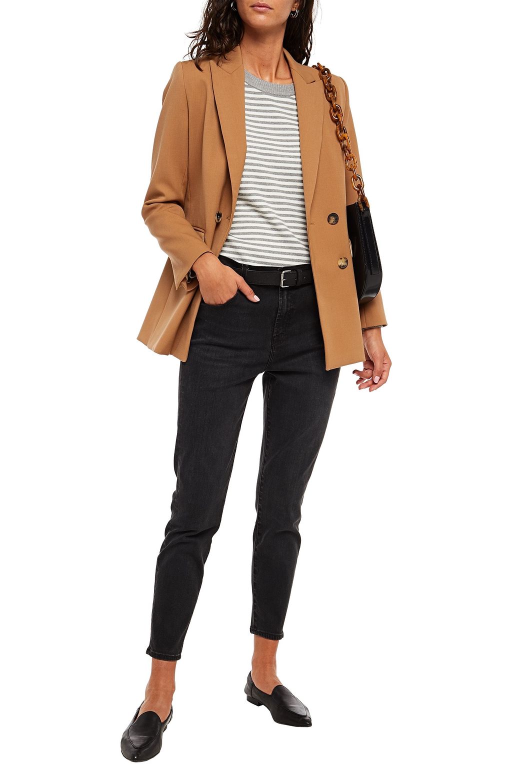 J BRAND Cropped high-rise skinny jeans