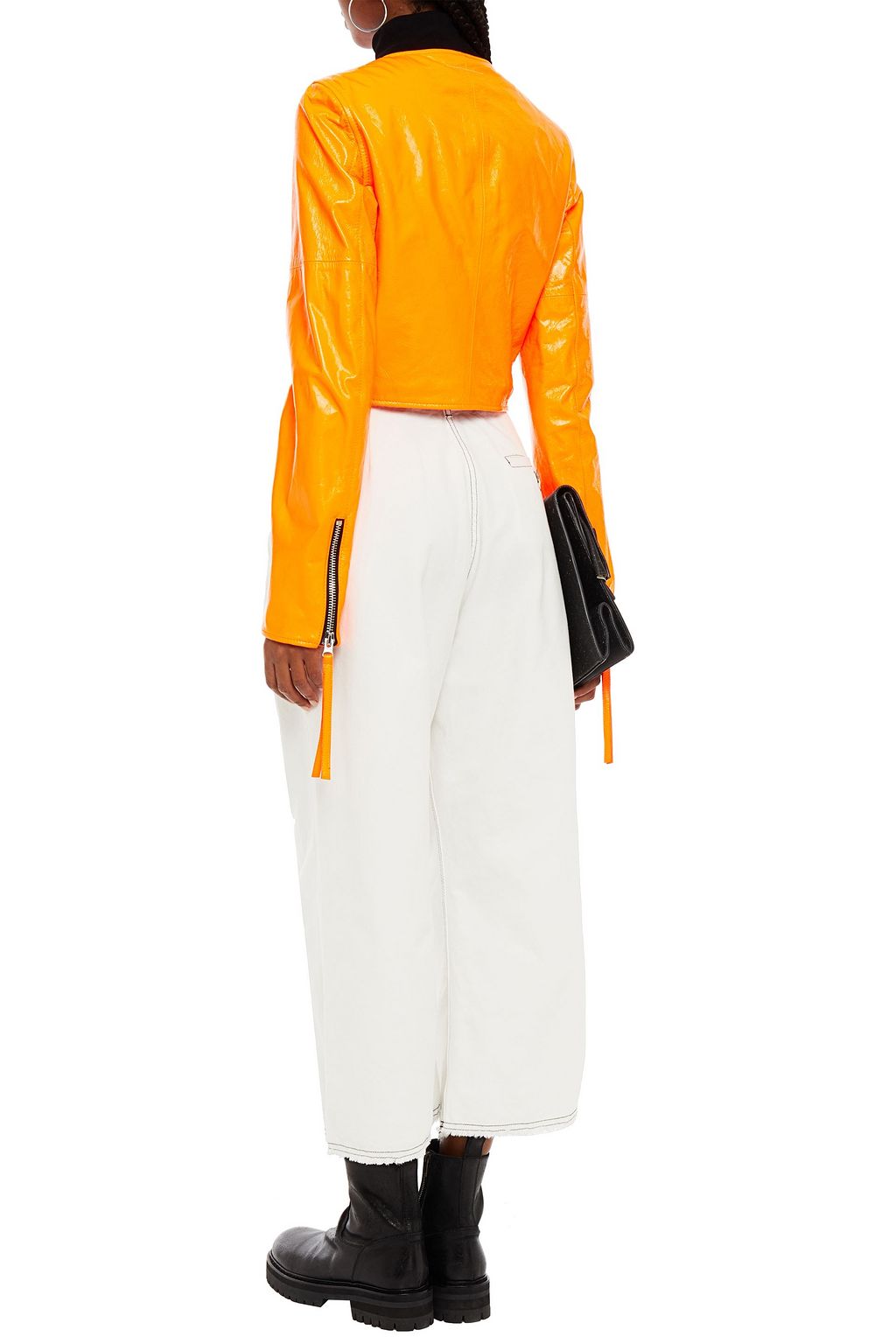 MM6 MAISON MARGIELA Cropped pleated cotton-canvas wide-leg pants