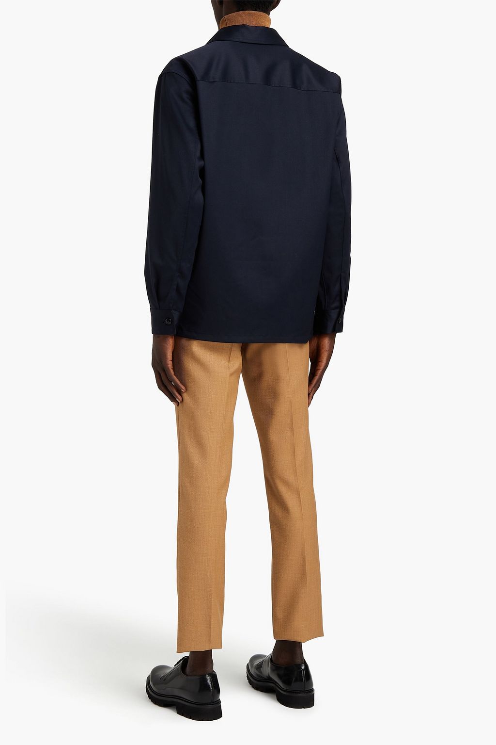 THEORY Clyfford wool-blend twill shirt