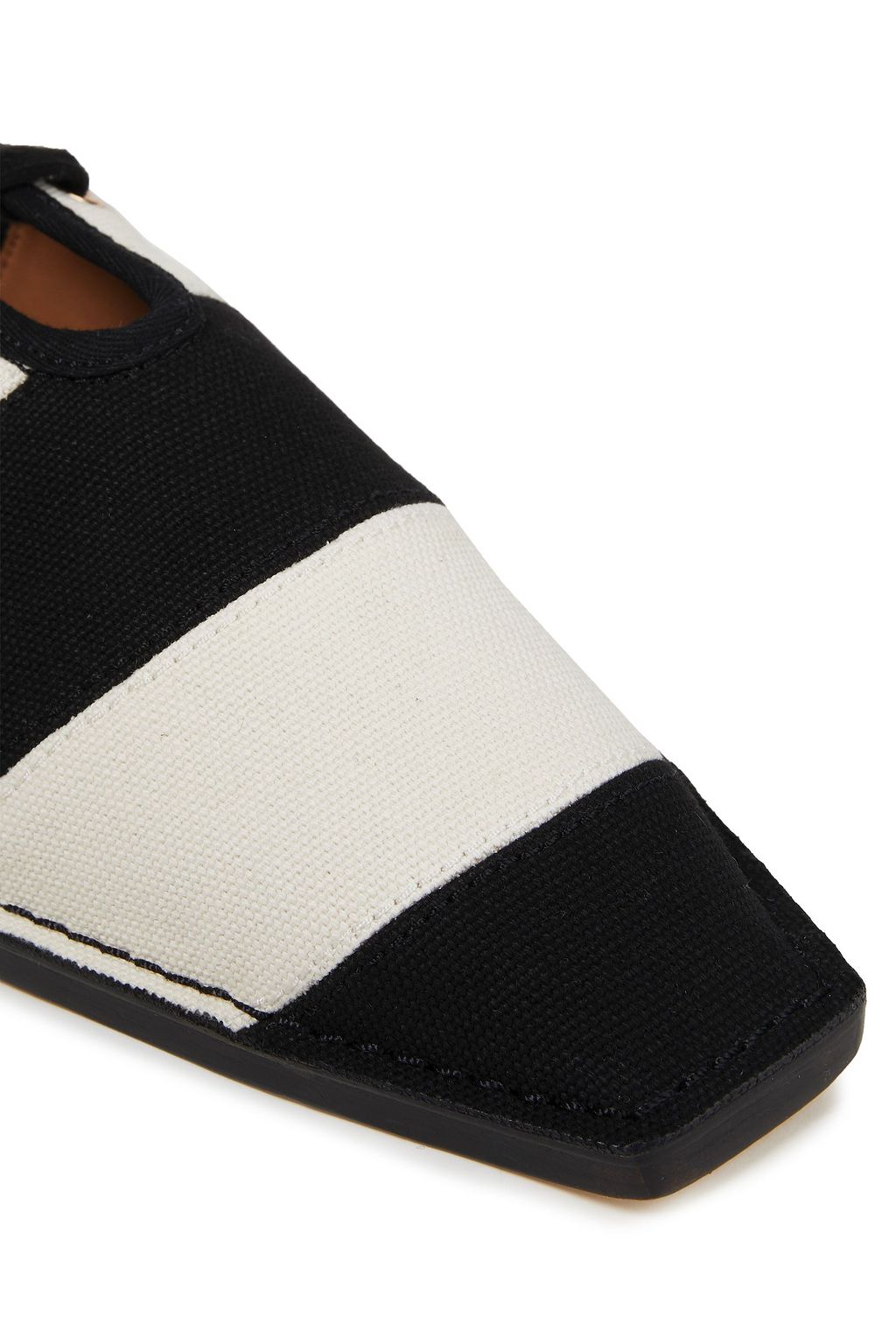 ZIMMERMANN Lace-up cotton-canvas slippers