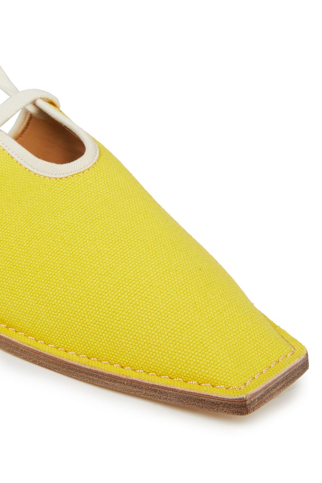 ZIMMERMANN Lace-up cotton-canvas slippers