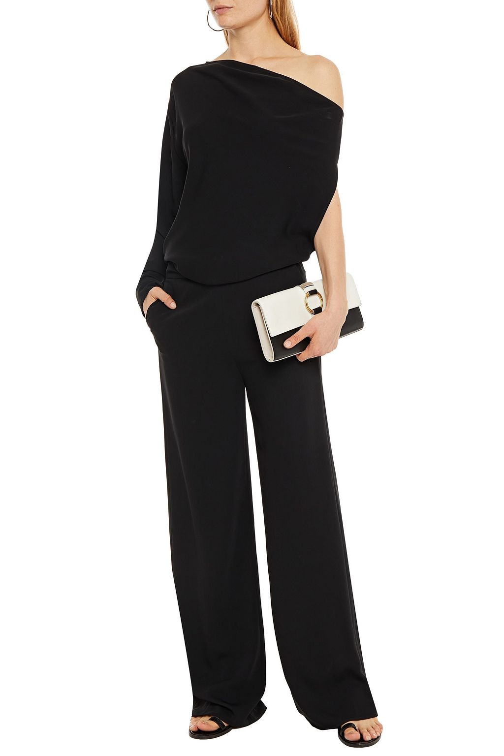 MM6 MAISON MARGIELA Jumpsuit aus Crêpe mit asymmetrischer Schulterpartie