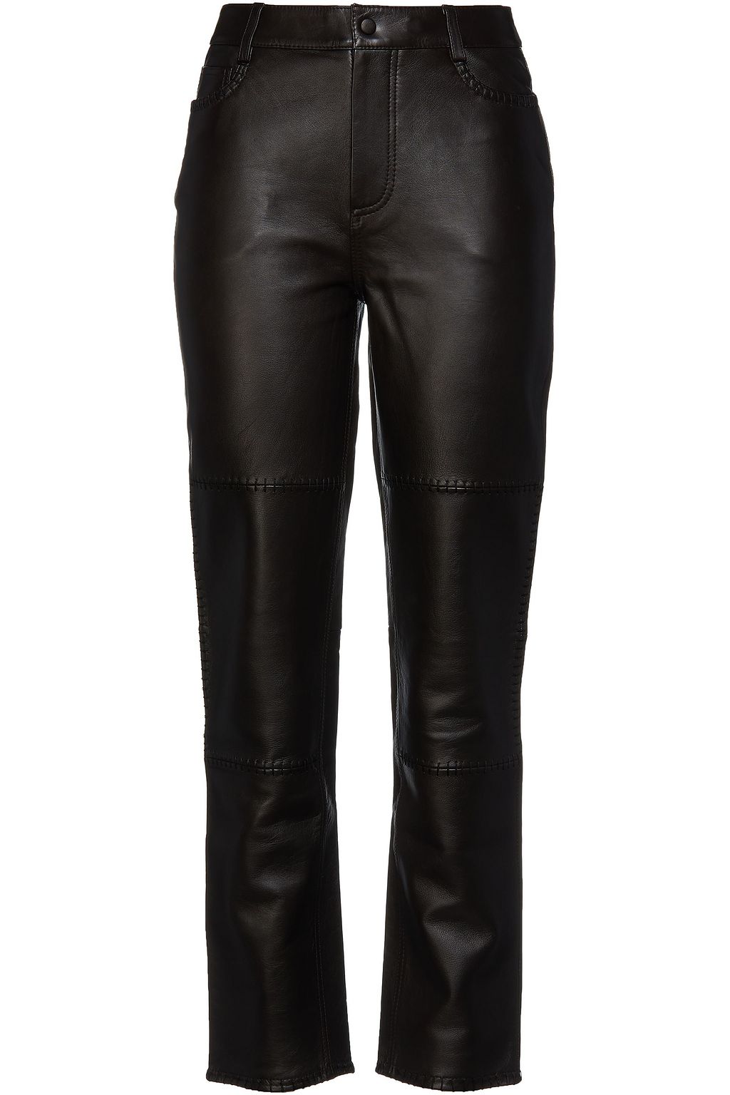 GANNI Leather slim-leg pants | Sale up to 70% off | THE OUTNET