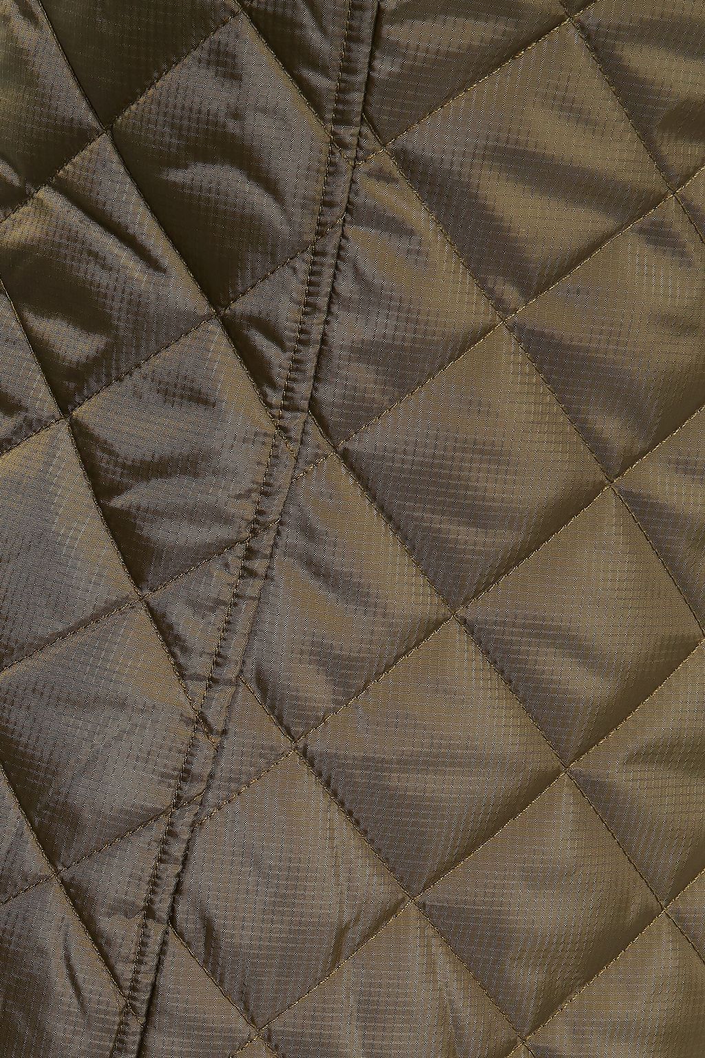 GANNI Strapless quilted shell mini dress