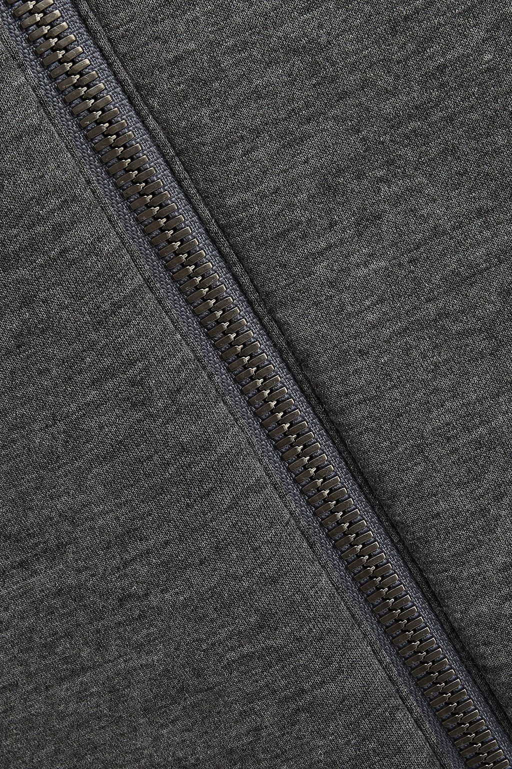 HELMUT LANG Mélange modal zip-up hoodie