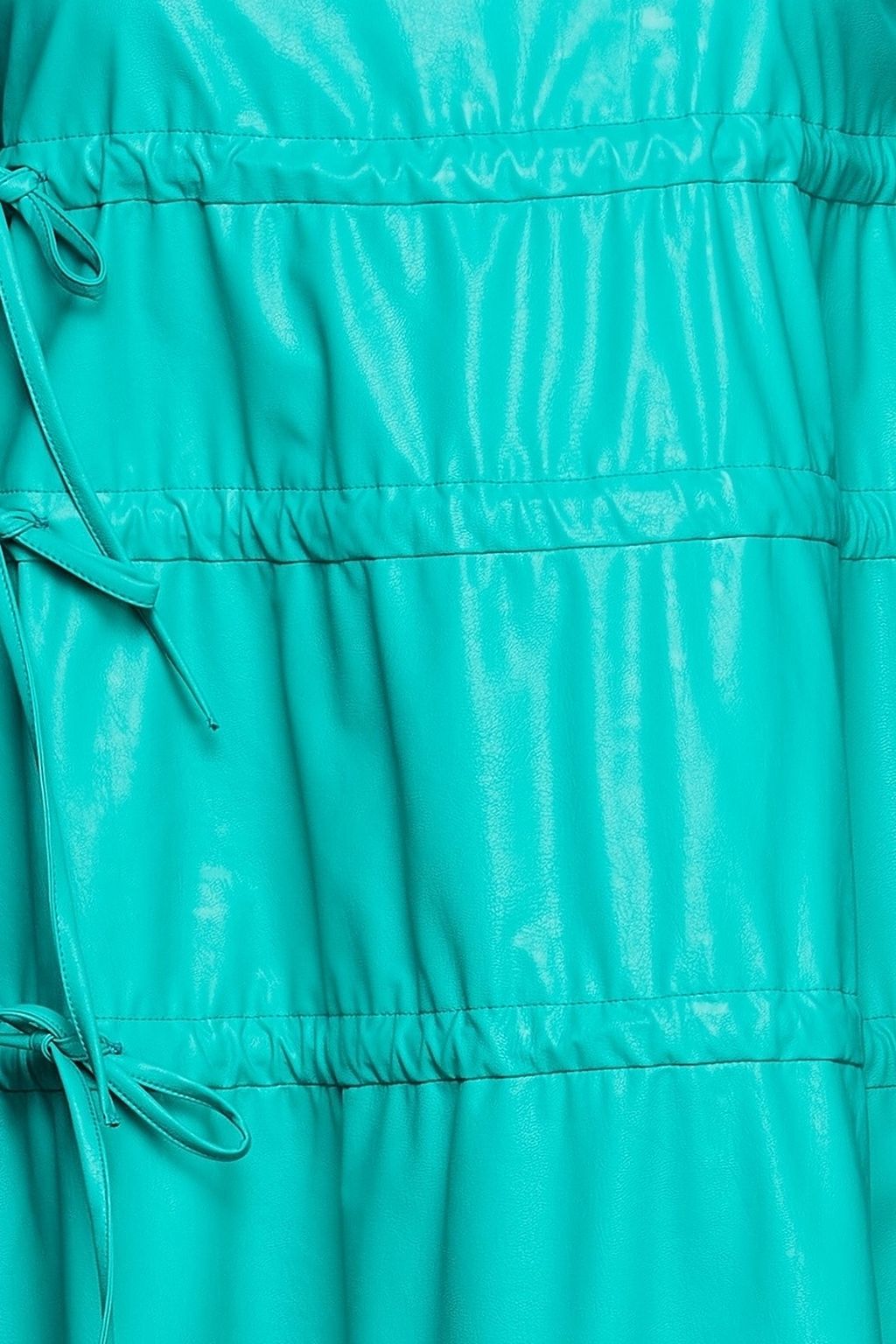 MM6 MAISON MARGIELA Gathered faux leather midi dress
