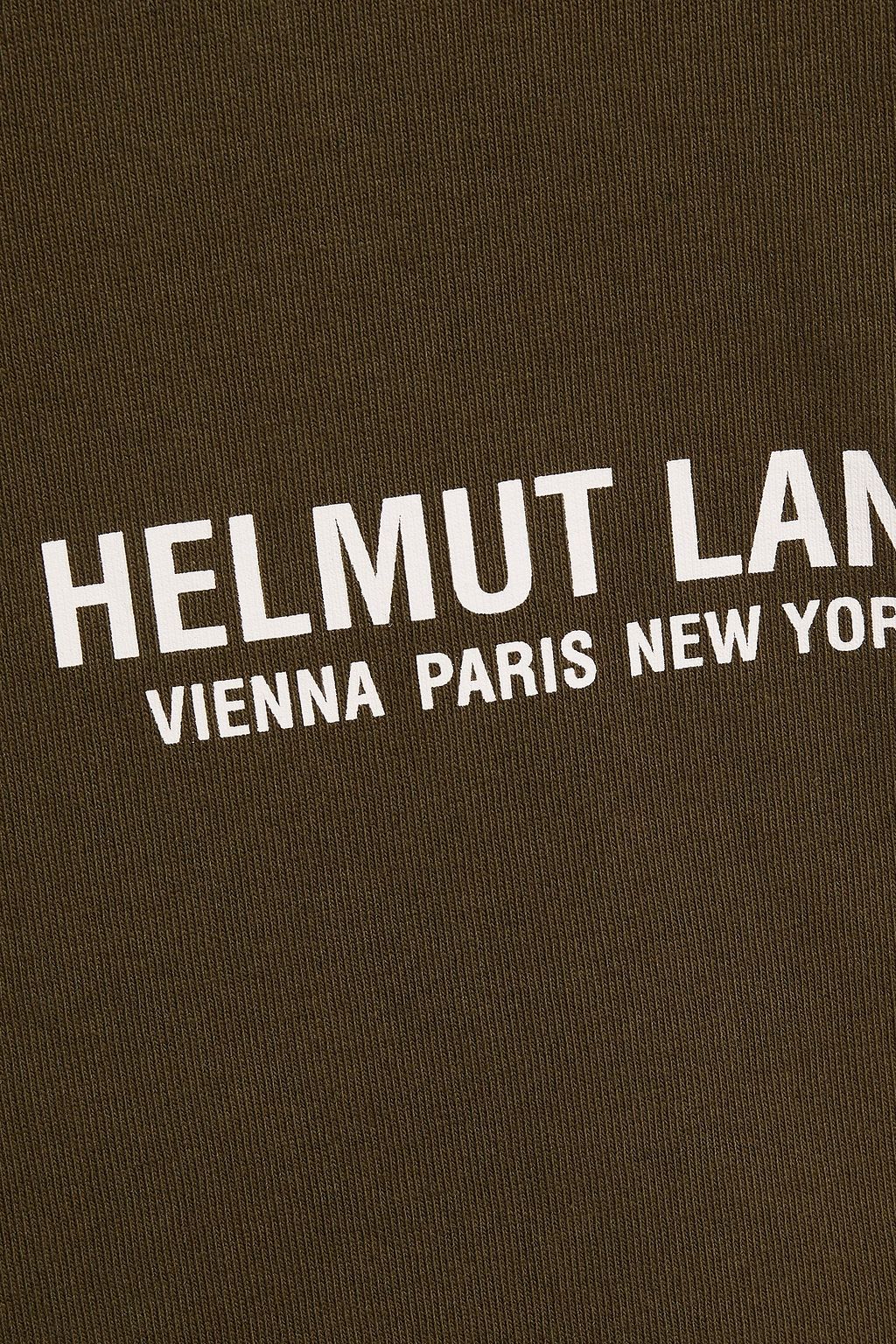HELMUT LANG Buckle-embellished printed cotton-jersey T-shirt