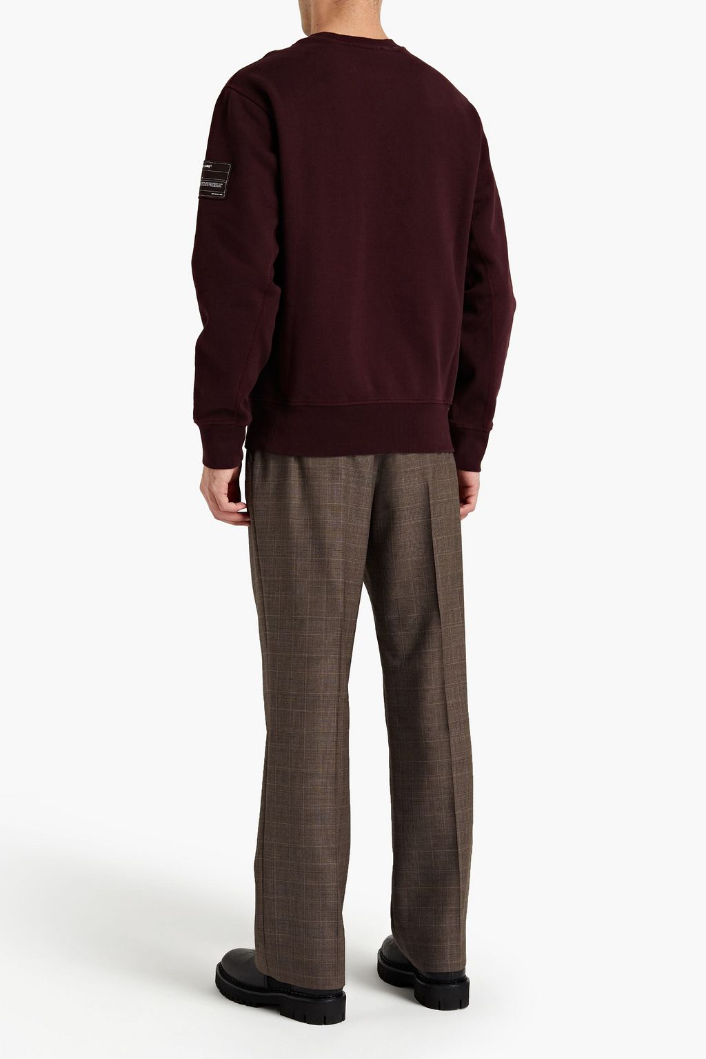 HELMUT LANG Appliquéd cotton-fleece sweatshirt