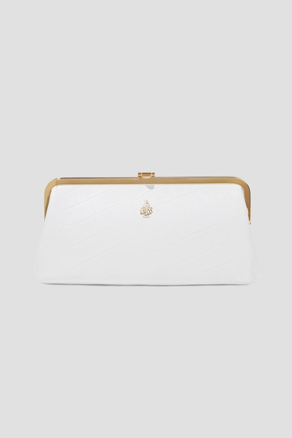 MARK CROSS Susanna croc effect leather clutch THE OUTNET