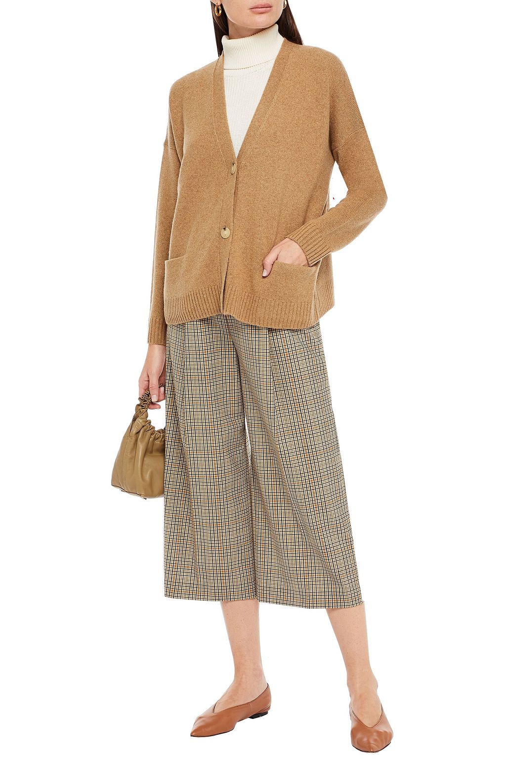 VINCE. Melierter Cardigan aus einer Woll-Yakwollmischung