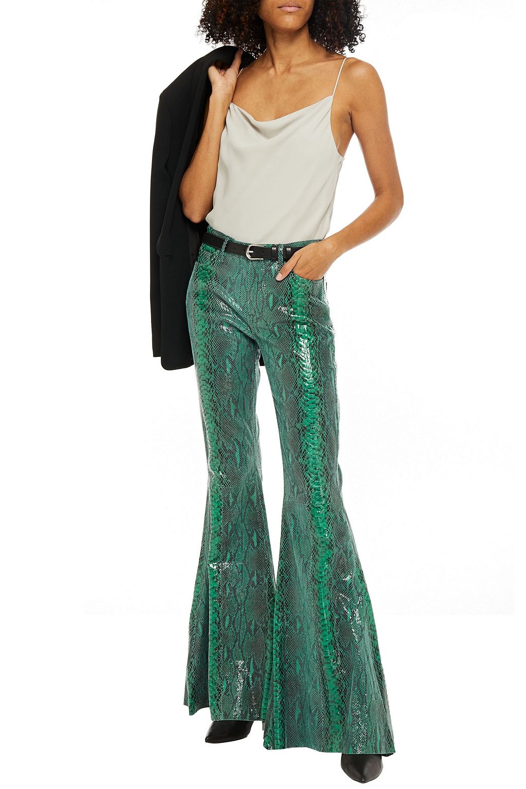 J BRAND Finley draped silk crepe de chine camisole