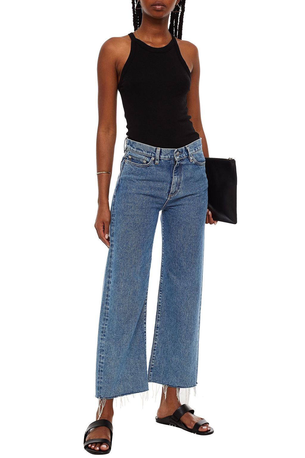 J BRAND Jersey modal and cotton-bend jersey tank