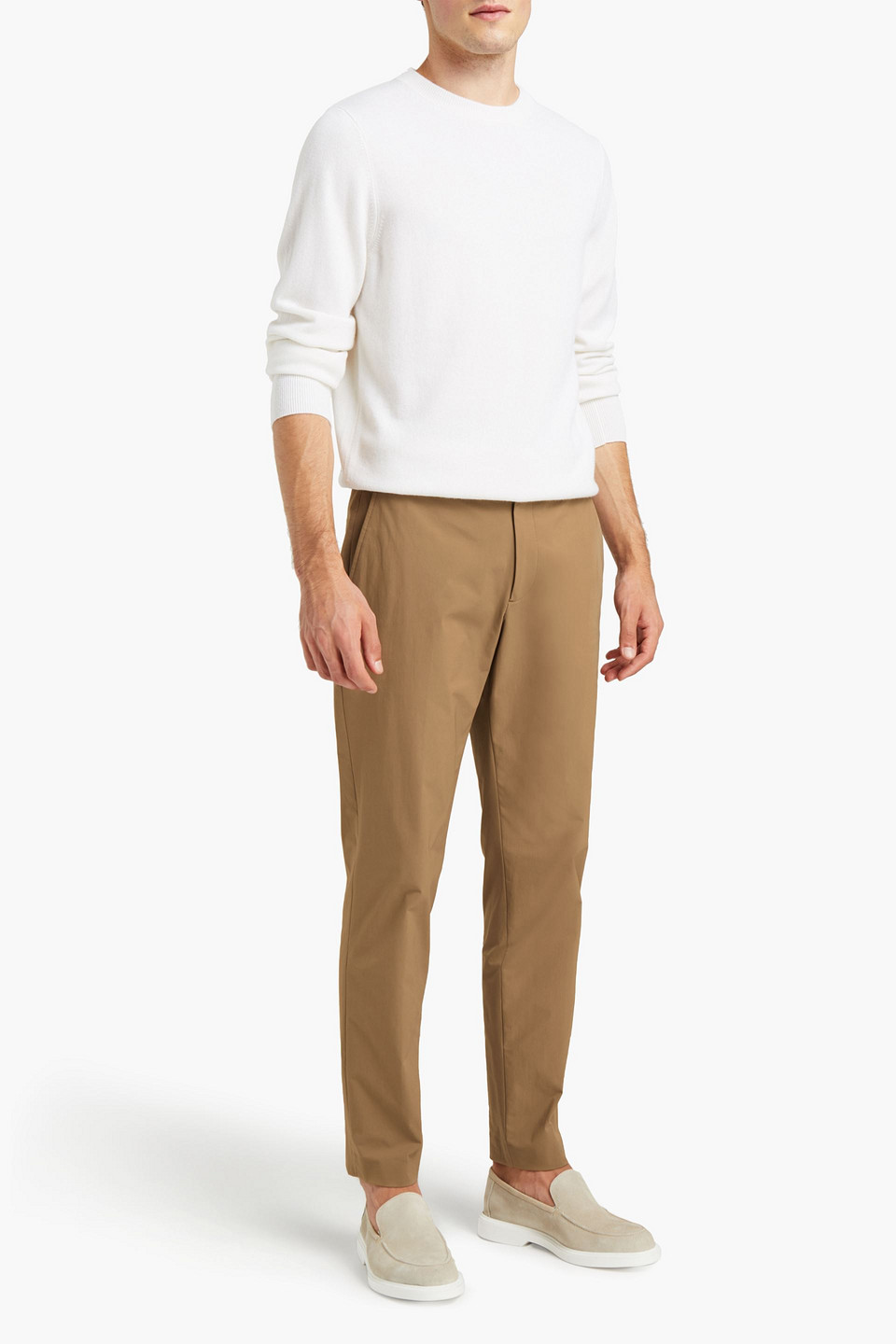 Theory Man Curtis Tapered Shell Trousers In Gold