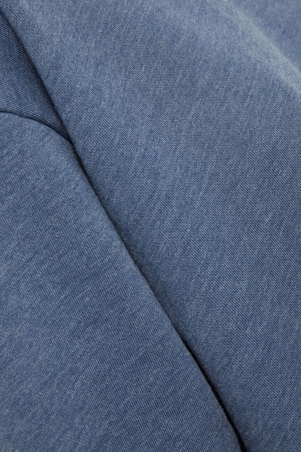 J BRAND Cropped mélange French cotton-blend terry sweatshirt