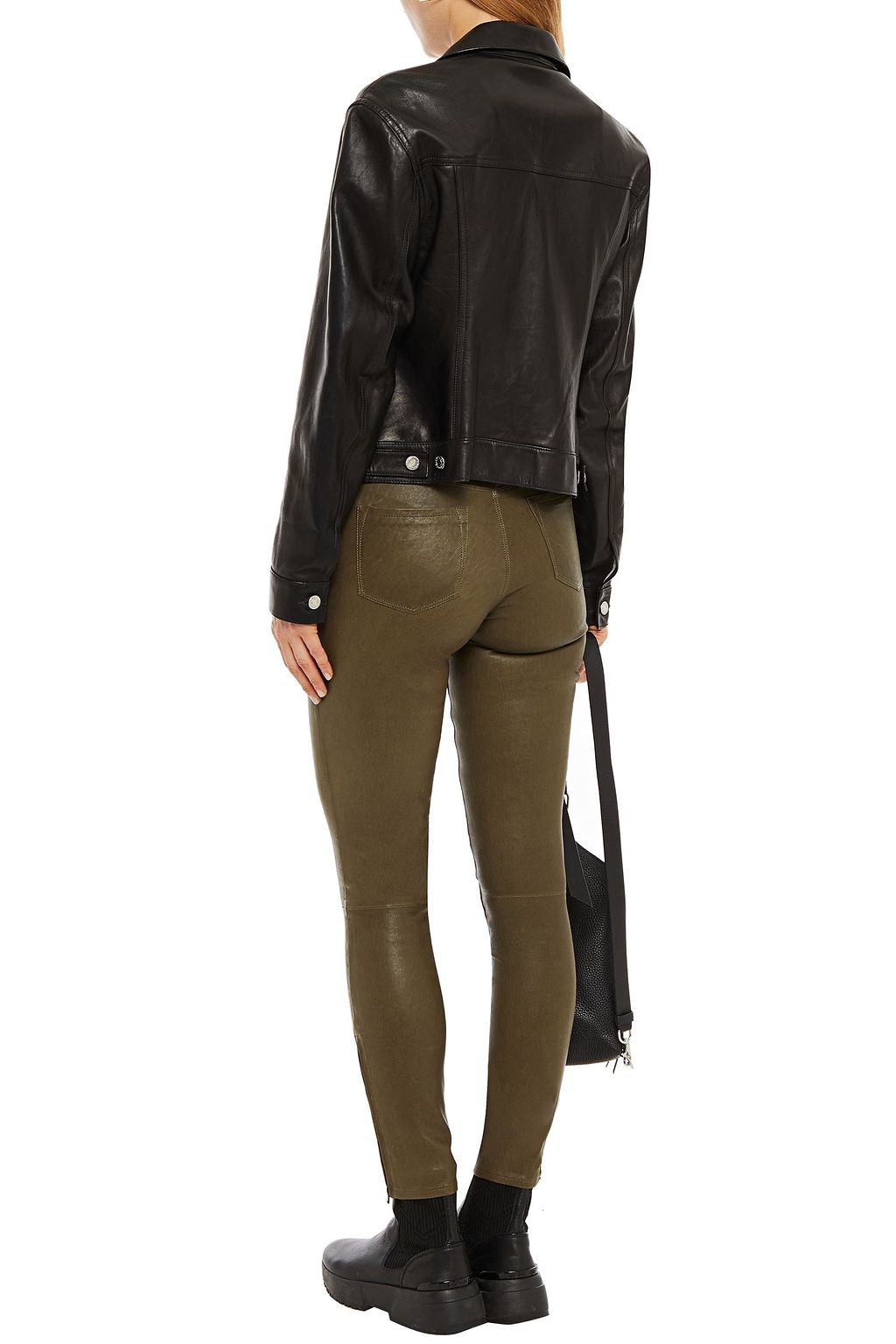 J BRAND Stretch-leather skinny pants