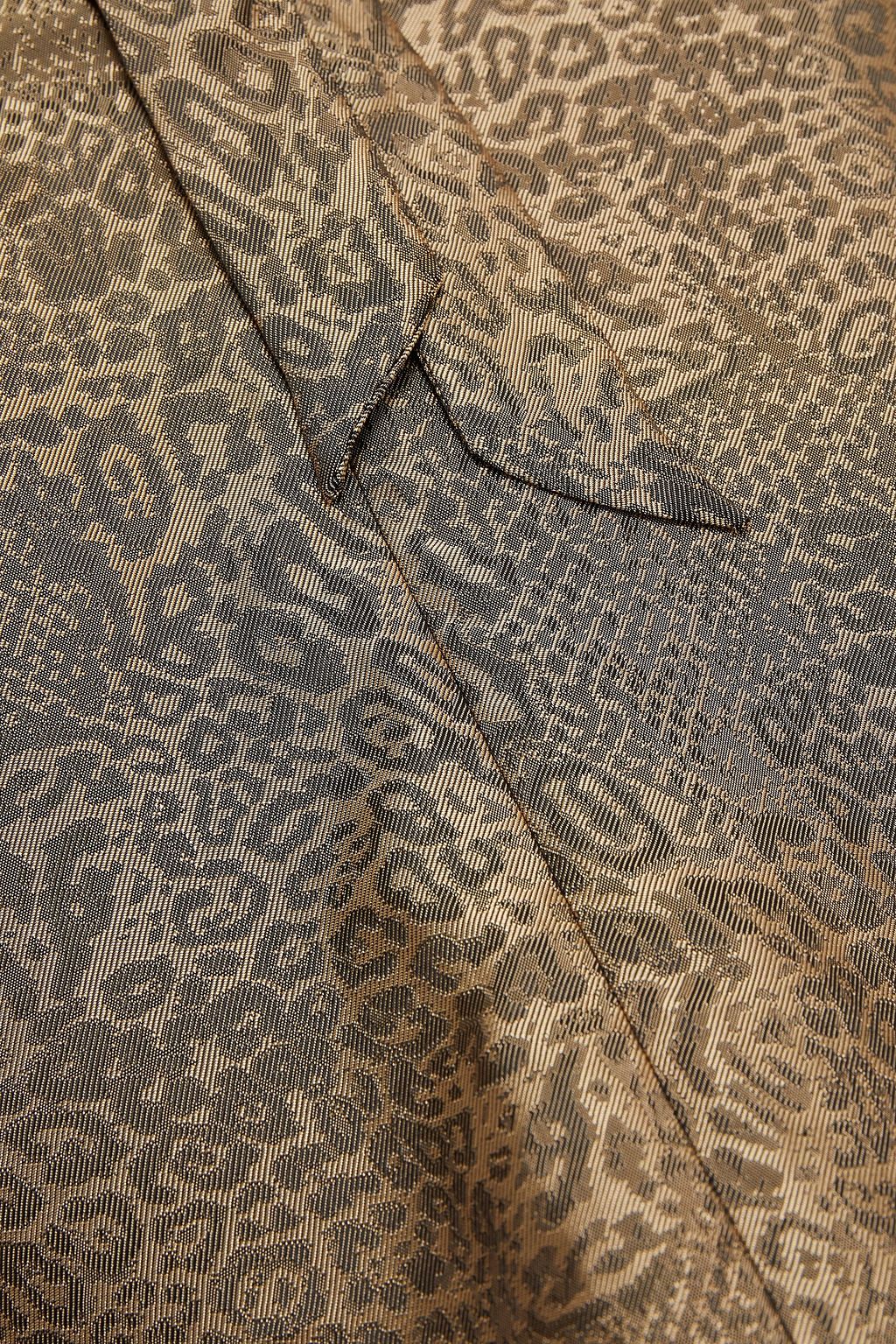 J BRAND Pussy-bow leopard-jacquard blouse