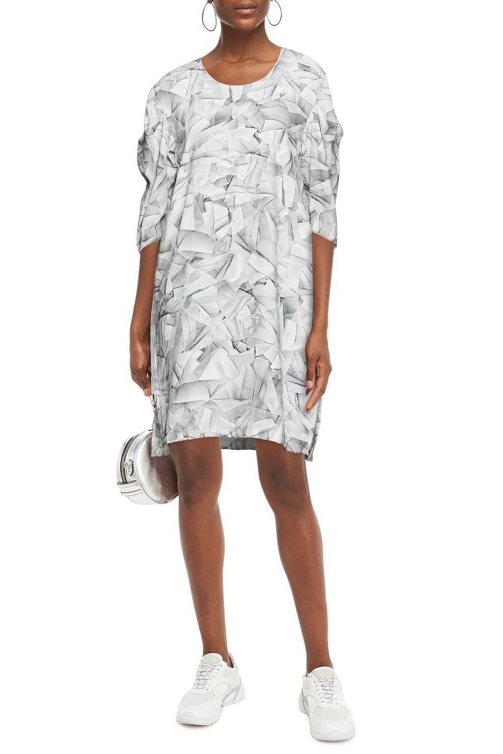 MM6 MAISON MARGIELA Printed satin-crepe dress