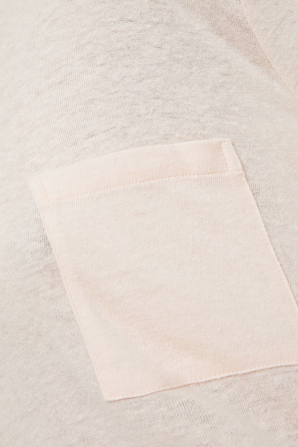 J BRAND Slub cotton and linen-blend jersey top