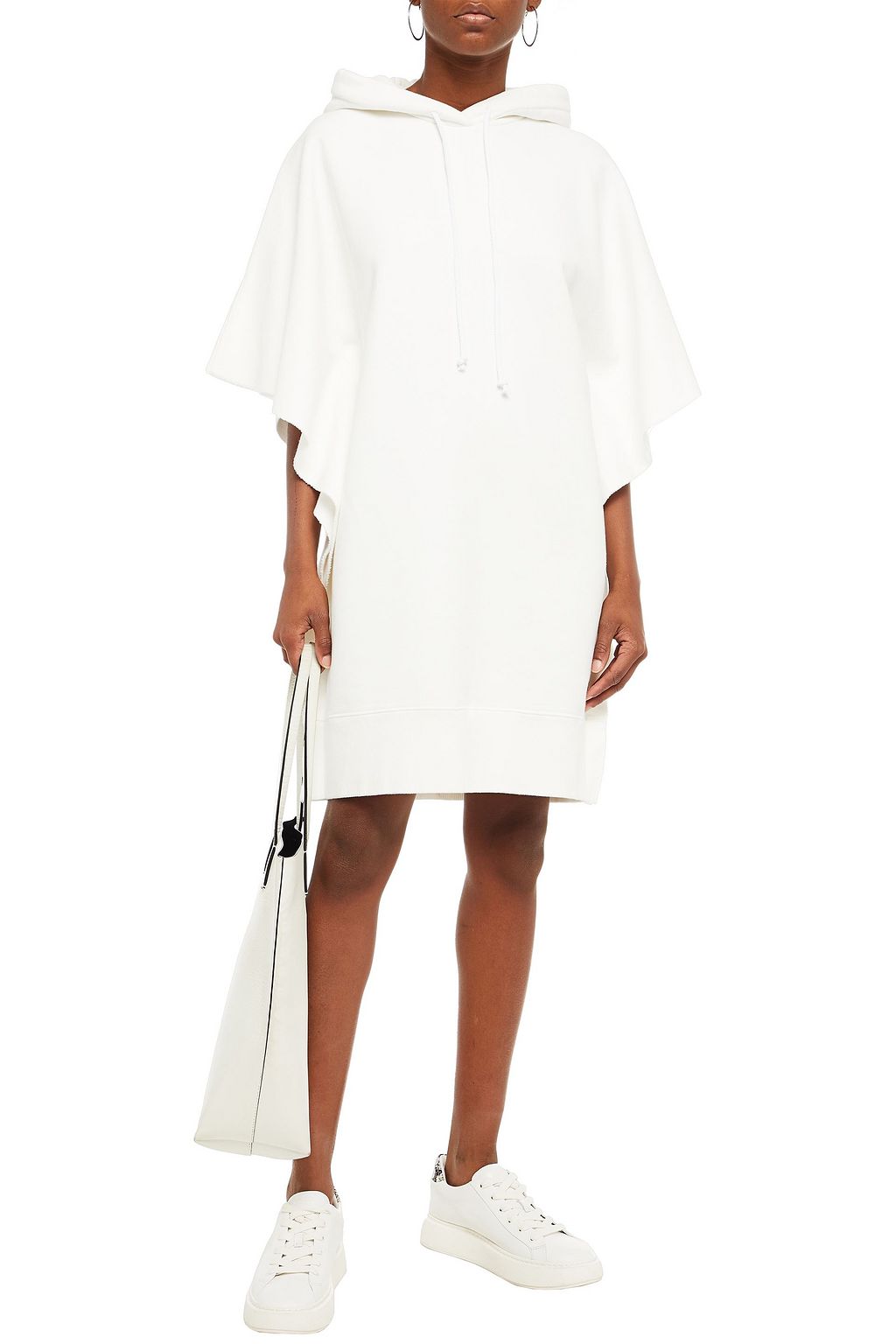 MM6 MAISON MARGIELA Cotton-fleece hooded mini dress