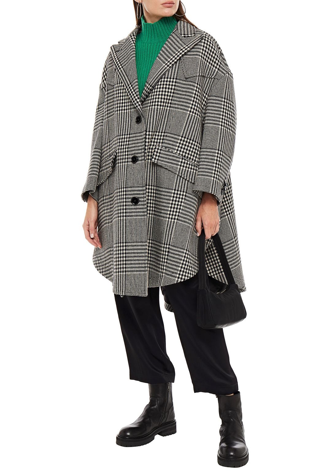 MM6 MAISON MARGIELA Oversized-Mantel aus einer Wollmischung mit Glencheck-Muster