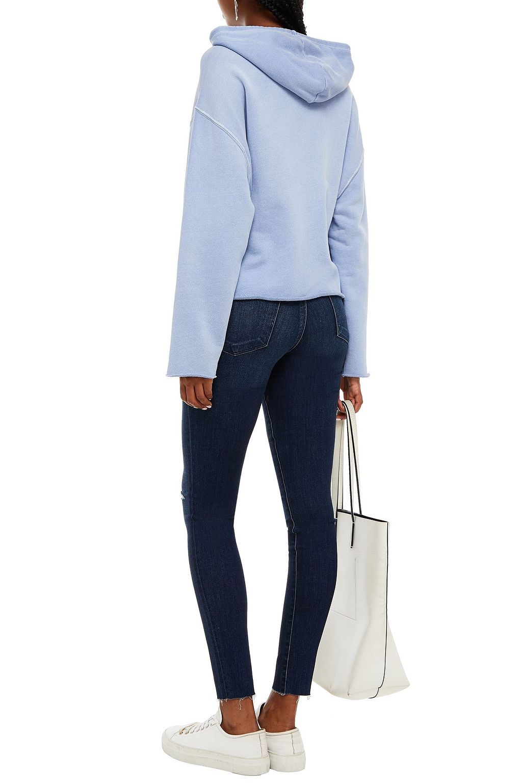 J BRAND Distressed mid-rise skinny jeans