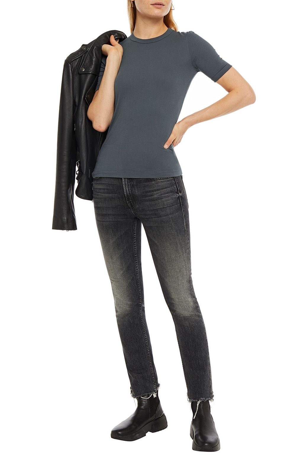 J BRAND Cotton and modal-blend jersey T-shirt