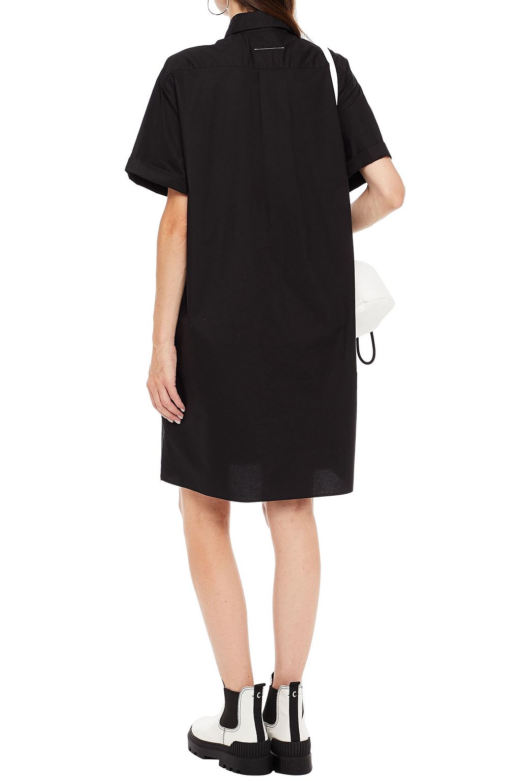 MM6 MAISON MARGIELA Oversized cotton-poplin and tulle shirt dress