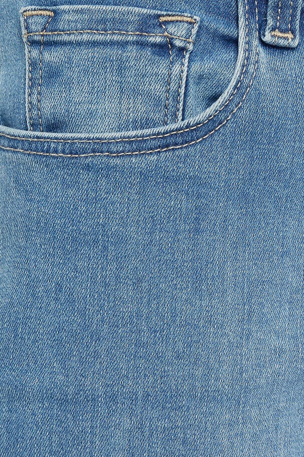 J BRAND Halbhohe Cropped Skinny Jeans in Distressed-Optik
