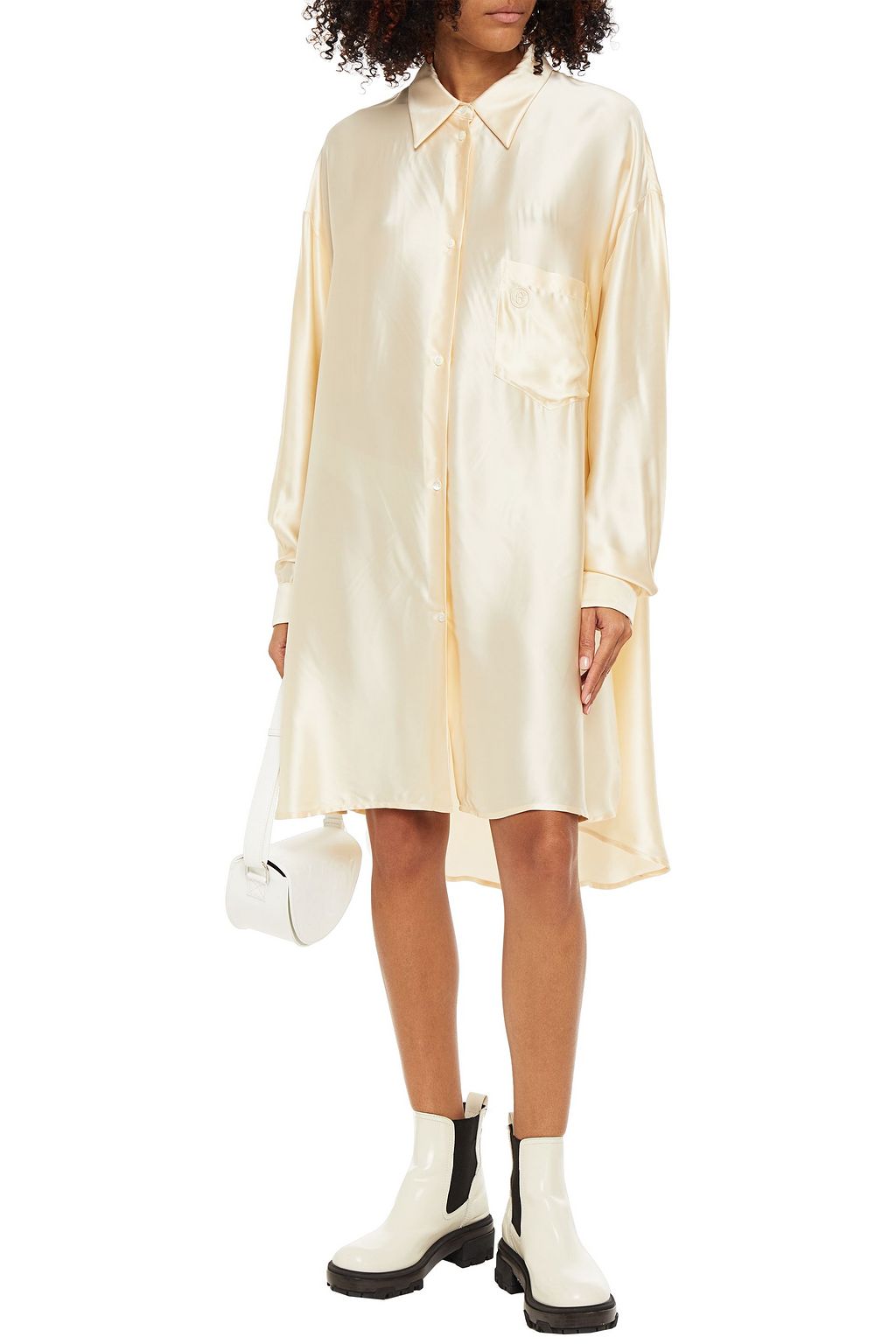 MM6 MAISON MARGIELA Hemdkleid in Minilänge aus Satin