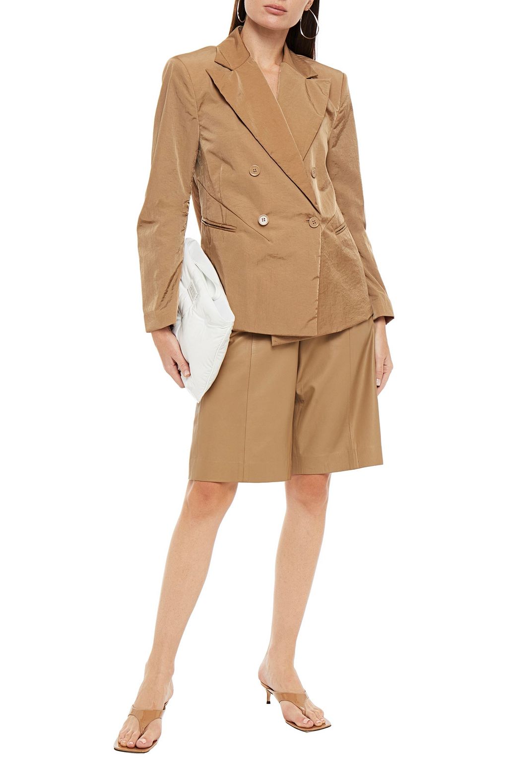 MM6 MAISON MARGIELA Double-breasted satin-twill blazer
