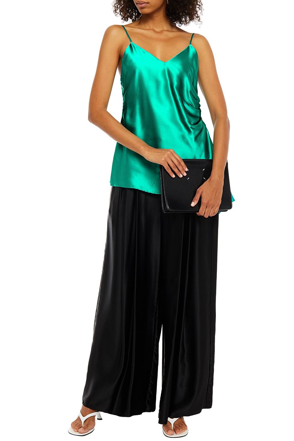 MM6 MAISON MARGIELA Asymmetric gathered satin camisole