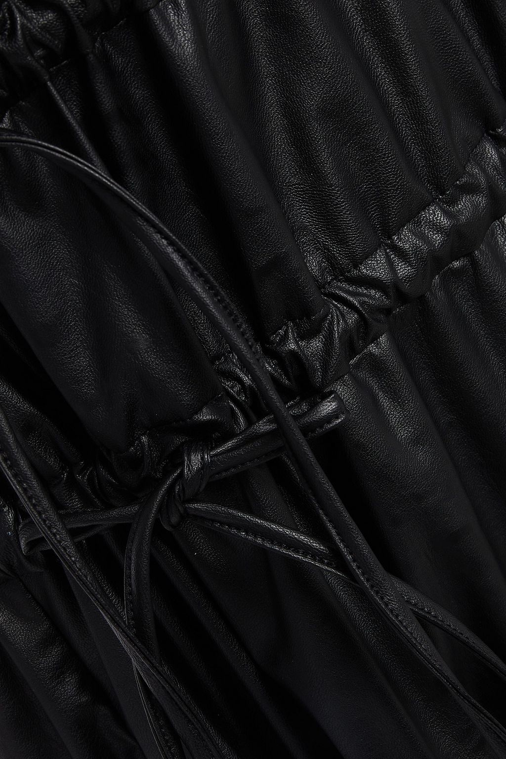 MM6 MAISON MARGIELA Gathered faux leather midi dress