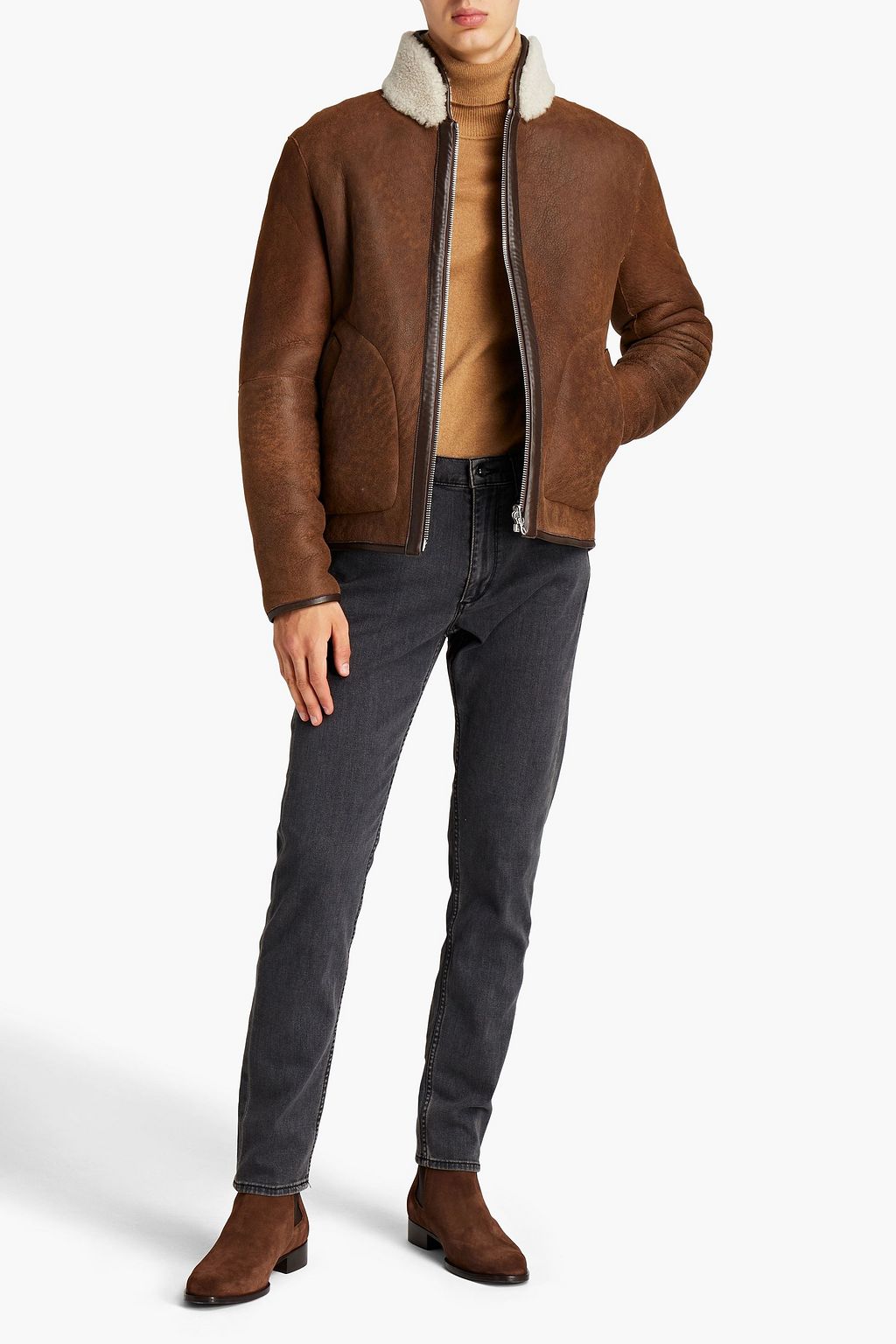 RAG & BONE Elliot wendbare Jacke aus strukturiertem Shearling