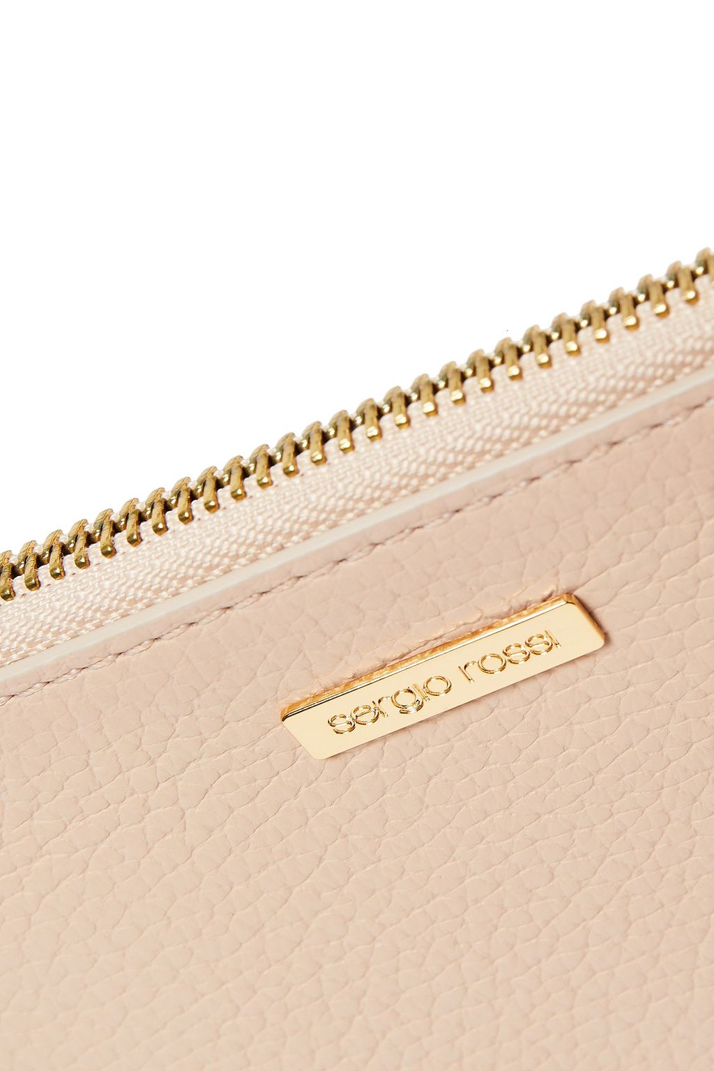 SERGIO ROSSI Pebbled-leather wallet