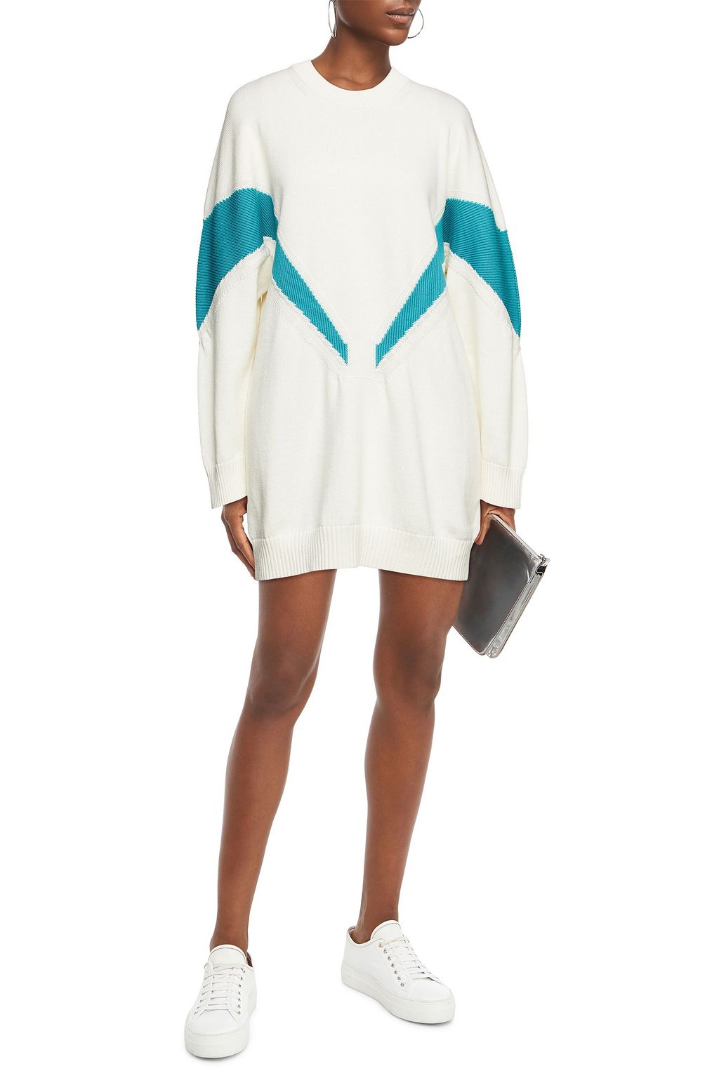 MM6 MAISON MARGIELA Intarsia cotton-blend mini dress