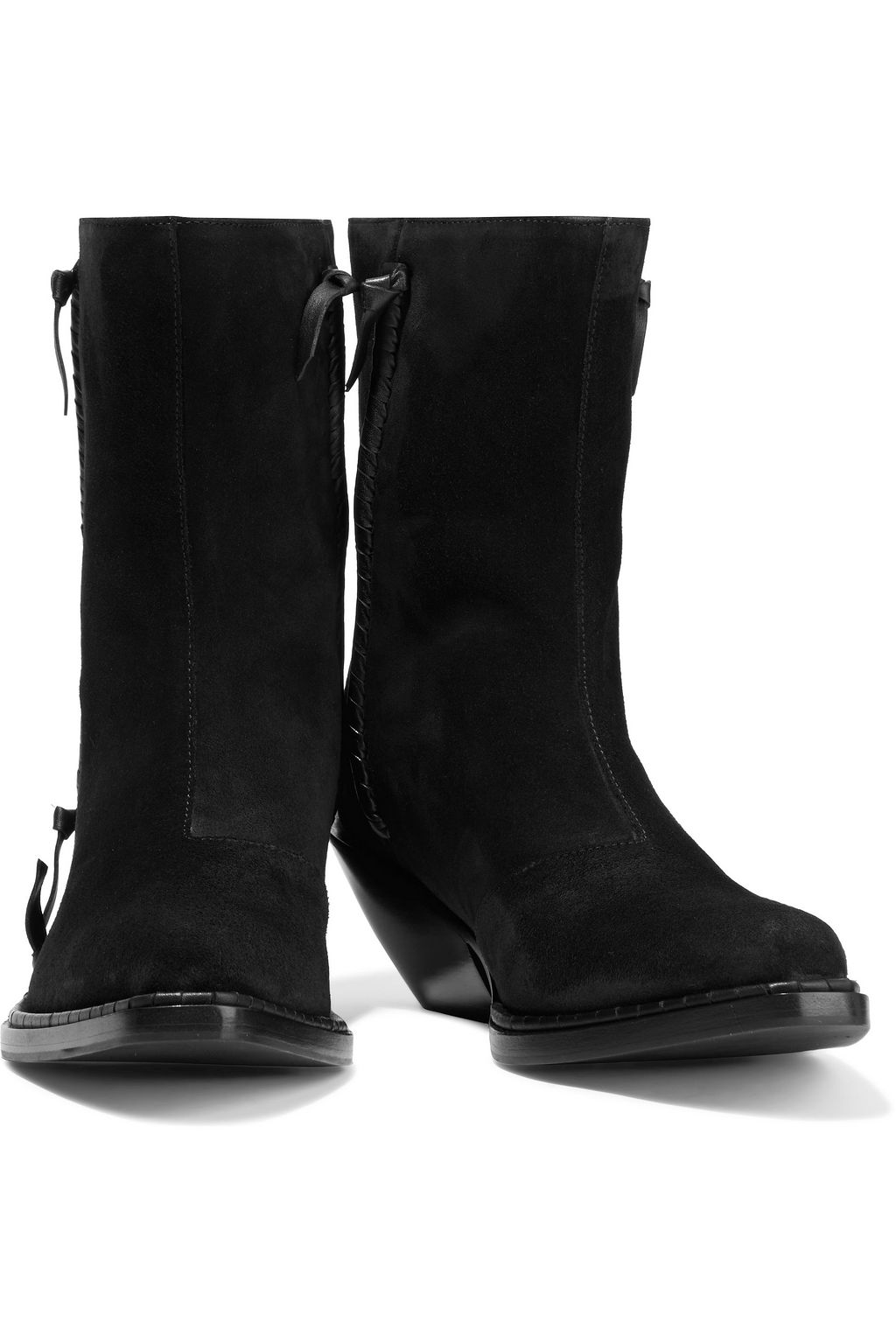 ACNE STUDIOS Breanna leather-trimmed suede ankle boots