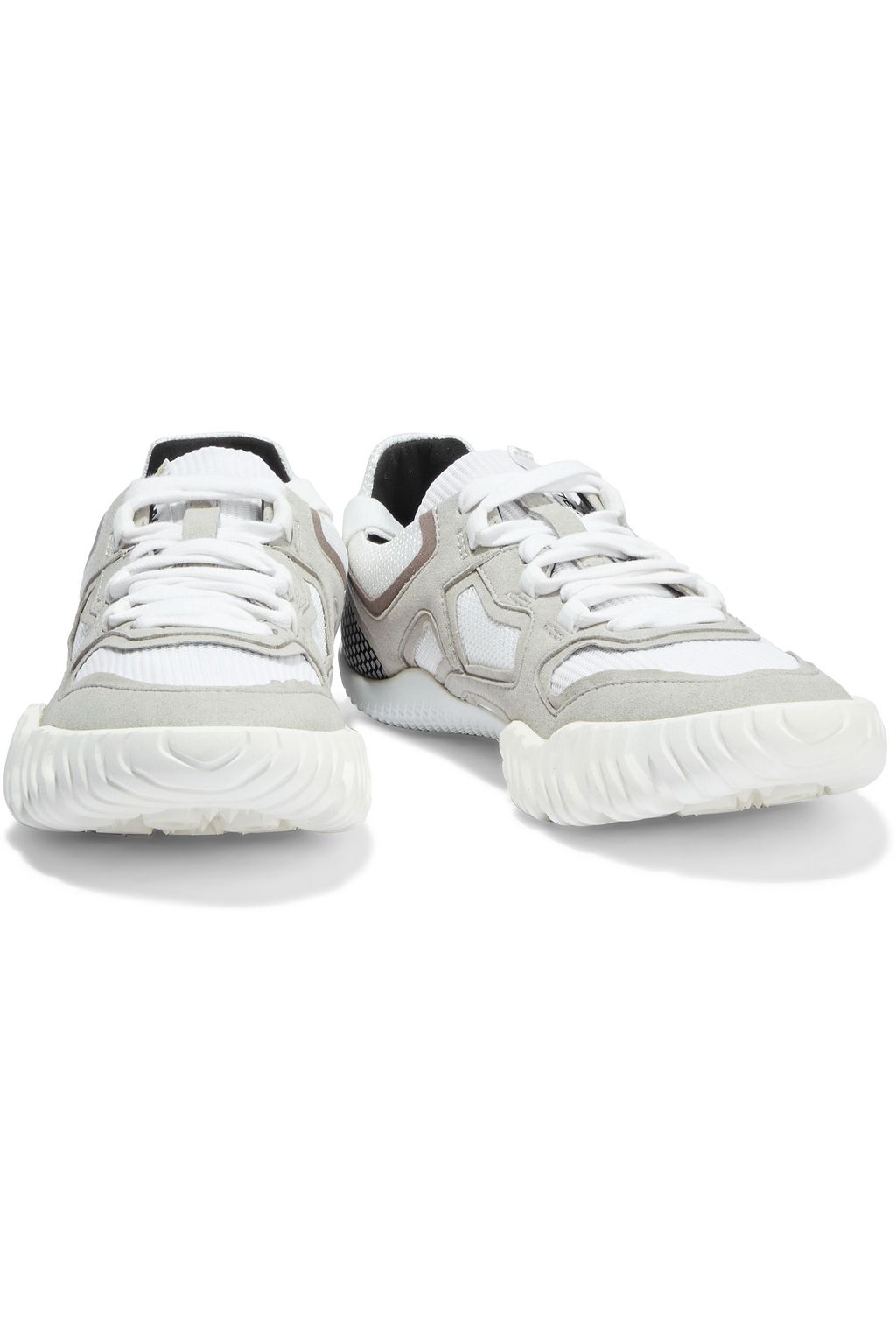 ACNE STUDIOS Faux suede and mesh sneakers