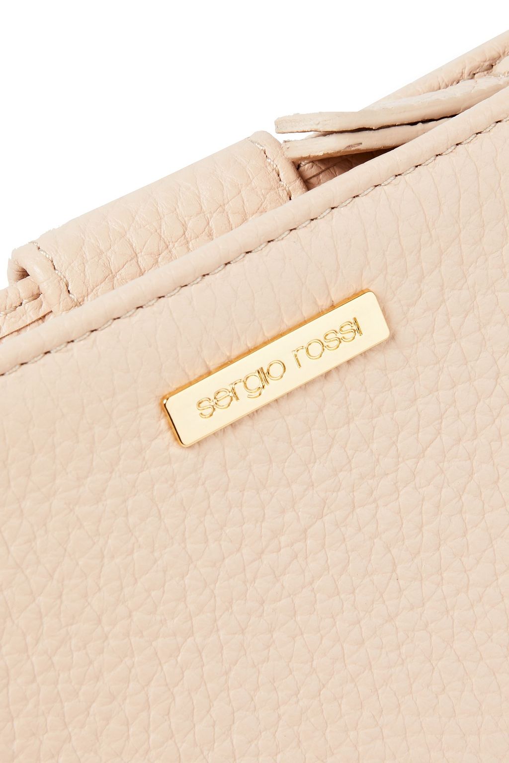 SERGIO ROSSI Pebbled-leather wallet