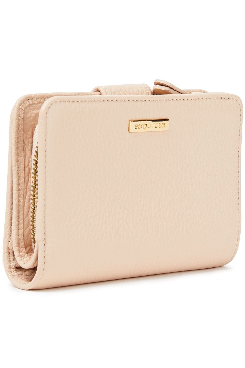 SERGIO ROSSI Pebbled-leather wallet