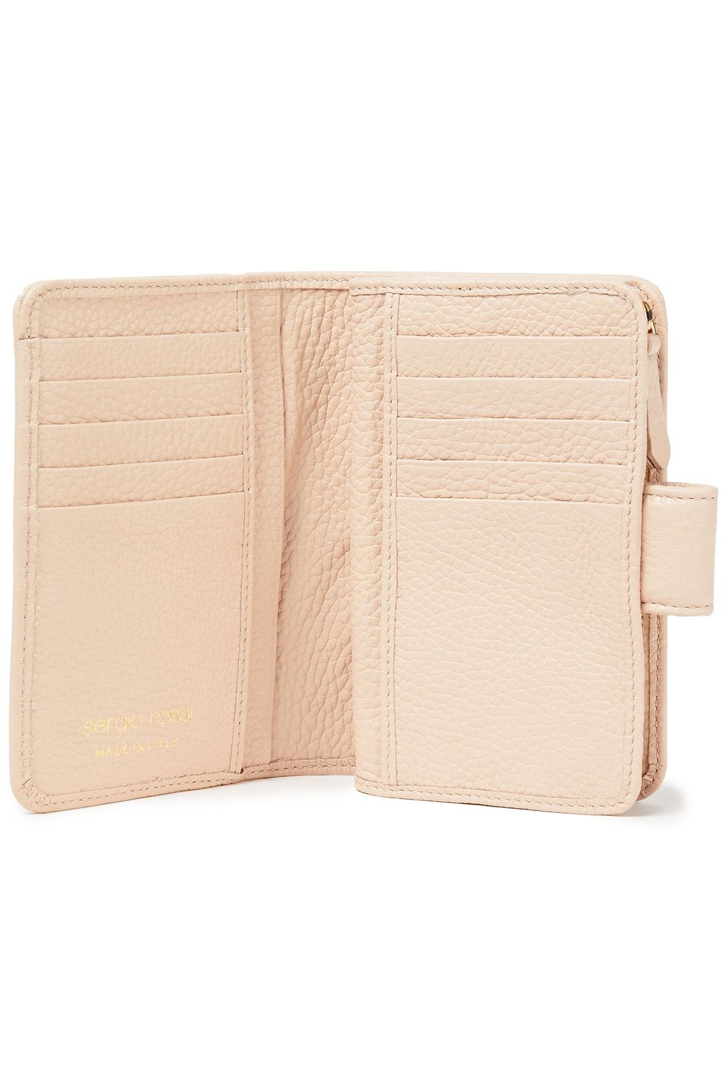 SERGIO ROSSI Pebbled-leather wallet