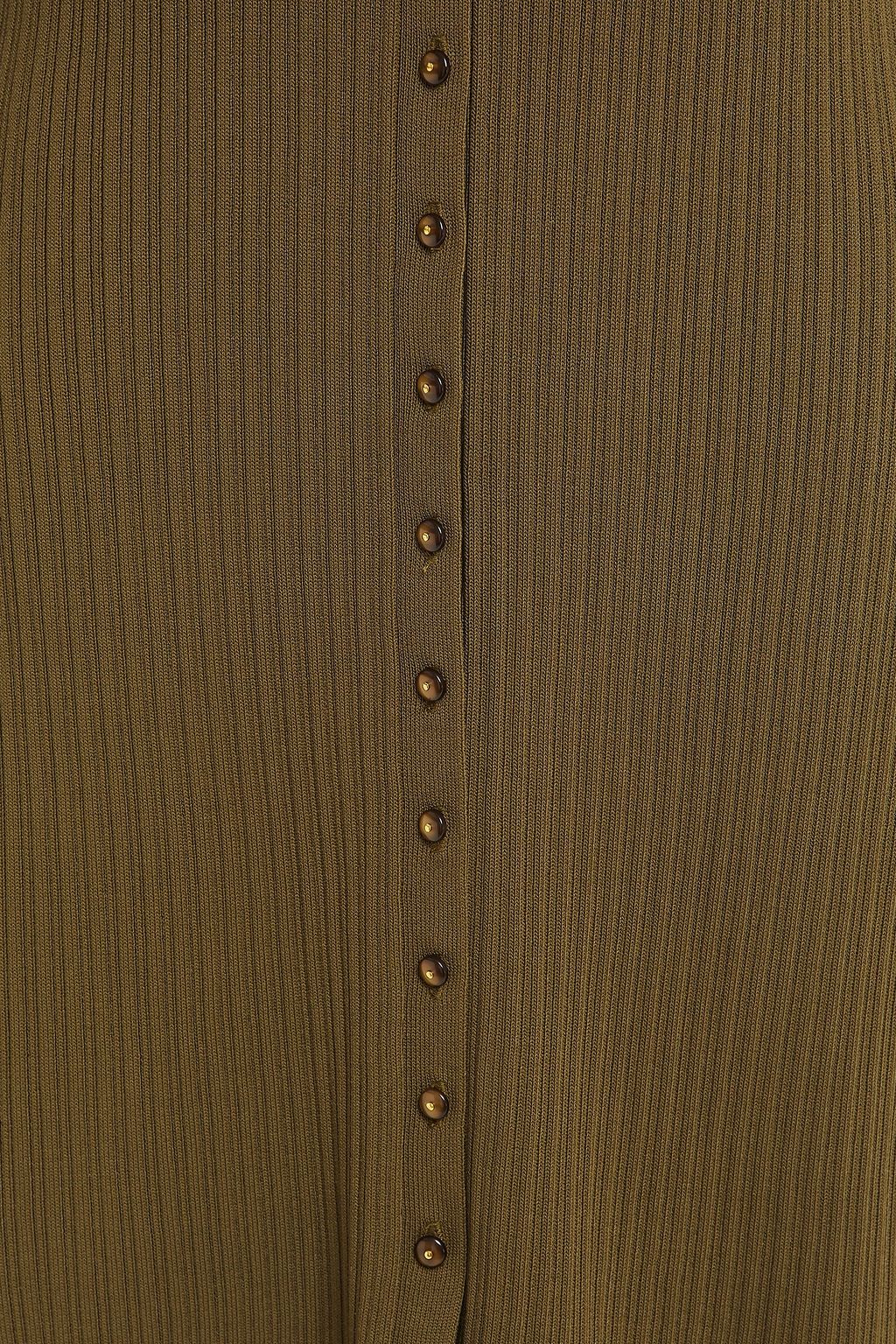NICHOLAS Ribbed-knit top