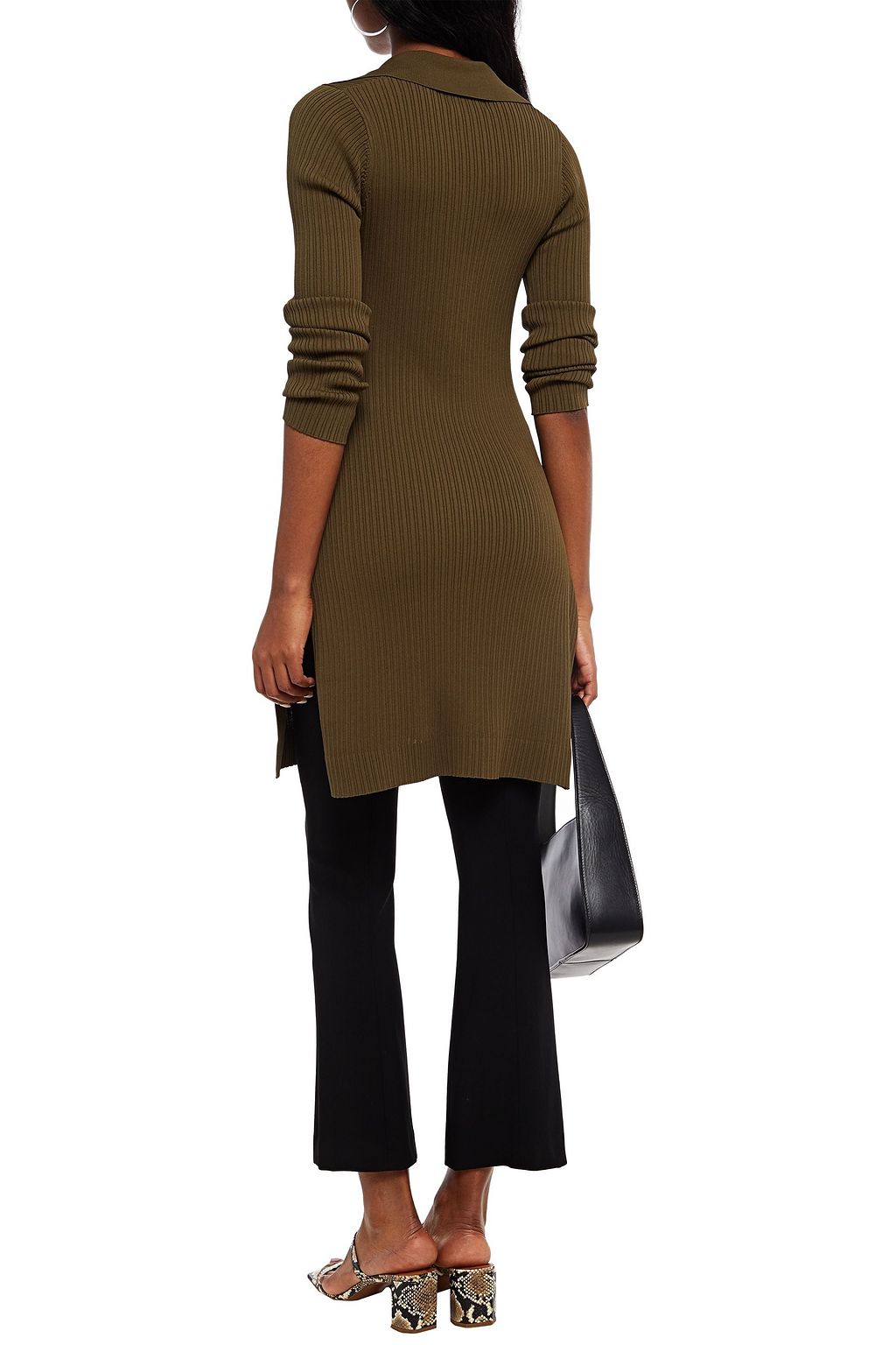 NICHOLAS Ribbed-knit top