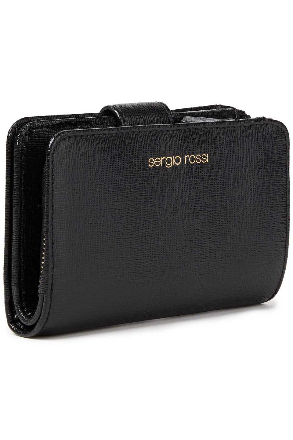 SERGIO ROSSI TEXTURED-LEATHER WALLET
