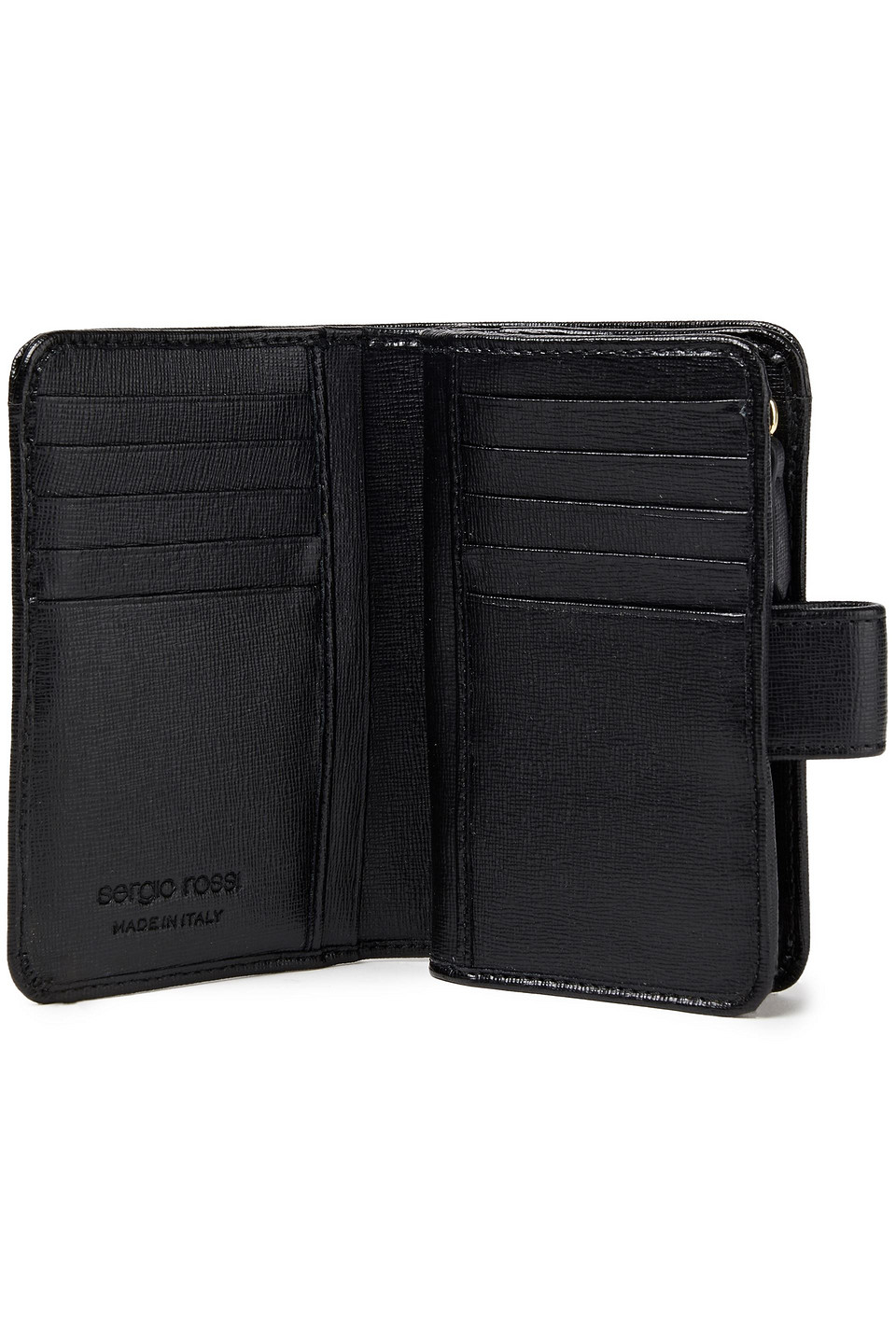 SERGIO ROSSI TEXTURED-LEATHER WALLET