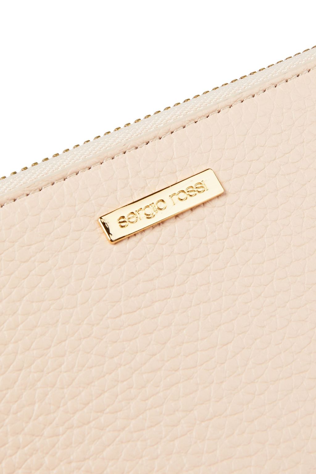 SERGIO ROSSI Pebbled-leather wallet